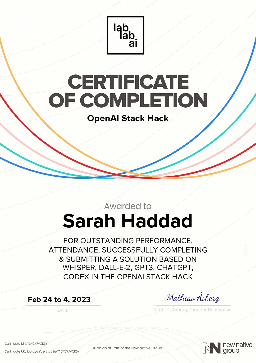 OpenAI Certificate